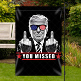 Aperturee - Aperturee You Missed Funny Trump Usa Sunglasses Garden Flag